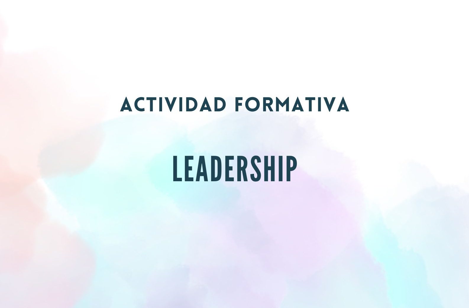 Actividad formativa: LEADERSHIP